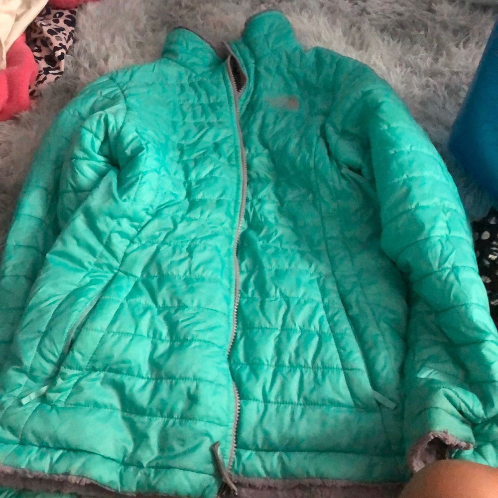 Reversible Teal Northface Jacket